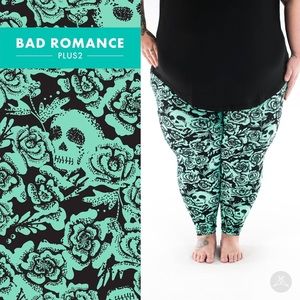 NWT SweetLegs "Bad Romance” Adult Plus2 (Fits most 22-28) full length leggings.